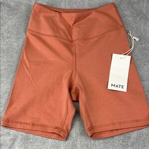 NEW MATE The Label XS Organic Cotton Stretch Women's Rose‎ Bike Shorts